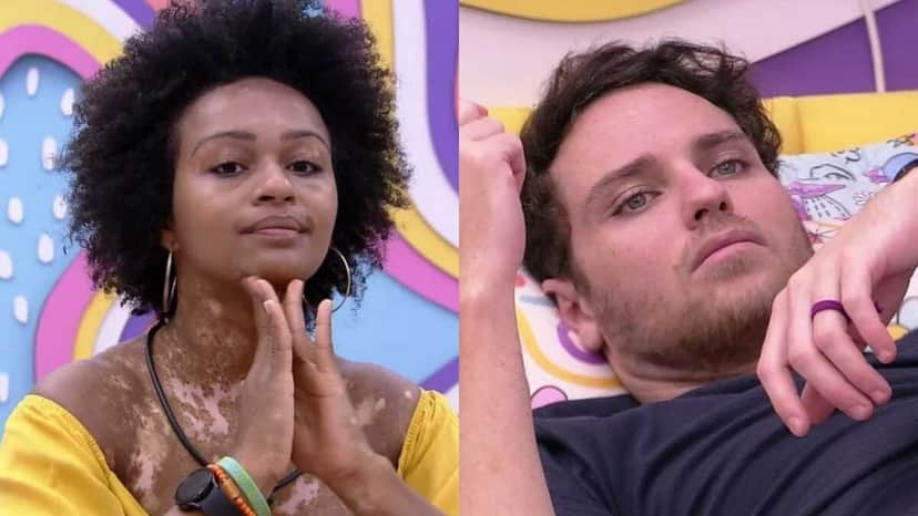 BBB22: Natália tenta animar Lucas, mas acaba irritada (Foto: Reprodução/Montagem) BBB22: Natália tenta animar Lucas, mas acaba irritada (Foto: Reprodução/Montagem)