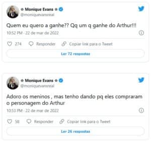 Monique Evans detonou Arthur Aguiar do BBB22 (Foto: Reprodução / Twitter) Monique Evans detonou Arthur Aguiar do BBB22 (Foto: Reprodução / Twitter)