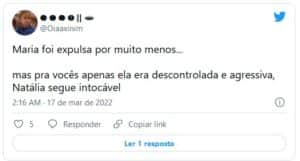 Web pede expulsão da sister no reality (Foto: Reprodução / Twitter) Web pede expulsão da sister no reality (Foto: Reprodução / Twitter)
