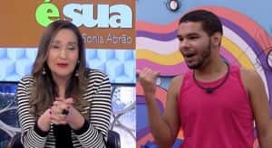 BBB22: Sonia Abrão fica inconformada com comportamento de Vyni (Foto: Reprodução/Globo/RedeTV!) BBB22: Sonia Abrão fica inconformada com comportamento de Vyni (Foto: Reprodução/Globo/RedeTV!)