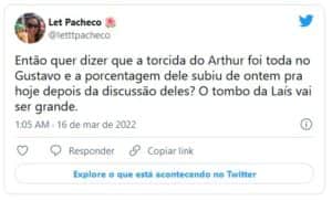 Internautas questionaram a antecipação do resultado do paredão do BBB22 (Foto: Reprodução / Twitter) Internautas questionaram a antecipação do resultado do paredão do BBB22 (Foto: Reprodução / Twitter)