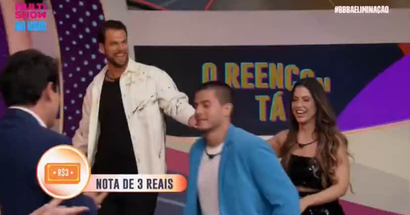 Gustavo, Laís e Arthur vencem título de "mis falso que nota de 3 reais" Gustavo, Laís e Arthur vencem título de "mis falso que nota de 3 reais"