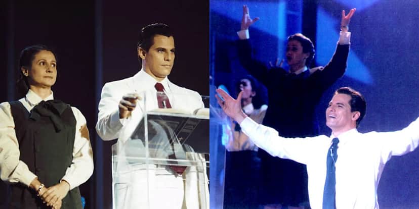 Edson Celulari como Mariel em "Decadência", uma clara sátira a Edir Macedo (Foto: Reprodução/TV Globo) Edson Celulari como Mariel em "Decadência", uma clara sátira a Edir Macedo (Foto: Reprodução/TV Globo)