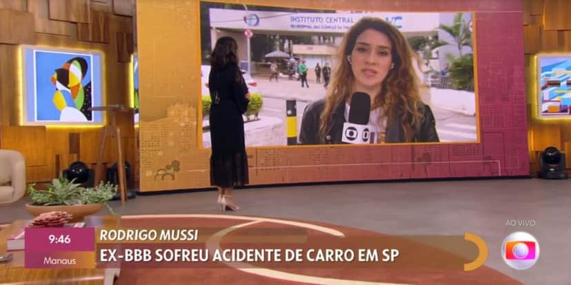 A repórter Gabriela Lian deu informações sobre Rodrigo Mussi ao programa de Fátima Bernardes (Foto: Reprodução/TV Globo) A repórter Gabriela Lian deu informações sobre Rodrigo Mussi ao programa de Fátima Bernardes (Foto: Reprodução/TV Globo)