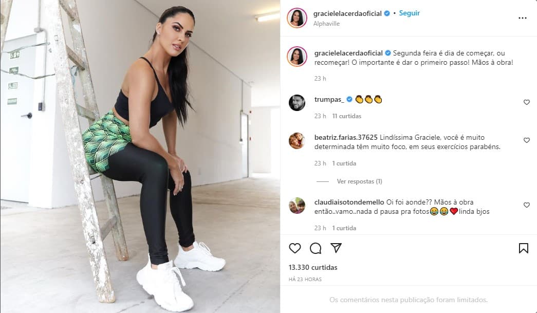 Foto de Graciele Lacerda - Foto: Reprodução Foto de Graciele Lacerda - Foto: Reprodução