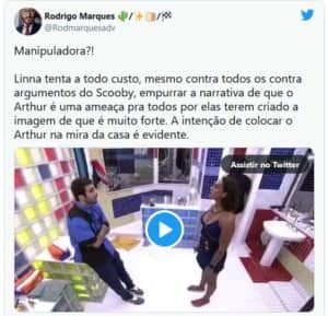Internautas se revoltaram com Linn da Quebrada e pedem a eliminação da cantora no BBB22 (Foto: Reprodução / Twitter) Internautas se revoltaram com Linn da Quebrada e pedem a eliminação da cantora no BBB22 (Foto: Reprodução / Twitter)