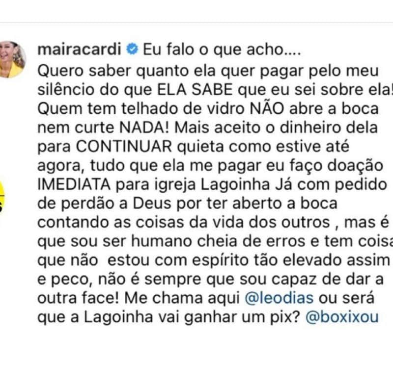 Maíra Cardi decidiu expor Arthur Aguiar (Foto: Reprodução) Maíra Cardi decidiu expor Arthur Aguiar (Foto: Reprodução)