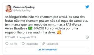 Campeã da edição, Paula foi cancelada no BBB19 (Foto: Reprodução / Twitter) Campeã da edição, Paula foi cancelada no BBB19 (Foto: Reprodução / Twitter)