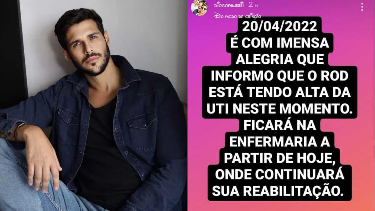 Rodrigo Mussi recebe alta da UTI (Foto: Reprodução/Montagem/Instagram) Rodrigo Mussi recebe alta da UTI (Foto: Reprodução/Montagem/Instagram)