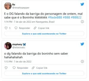 Internautas repercutiram as falas de Douglas no quarto do líder do BBB22 sobre Boninho (Foto: Reprodução / Twitter) Internautas repercutiram as falas de Douglas no quarto do líder do BBB22 sobre Boninho (Foto: Reprodução / Twitter)