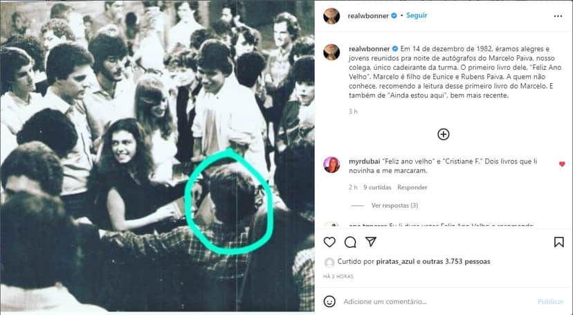 Compartilhamento de William Bonner no Instagram - Foto: Reprodução Compartilhamento de William Bonner no Instagram - Foto: Reprodução