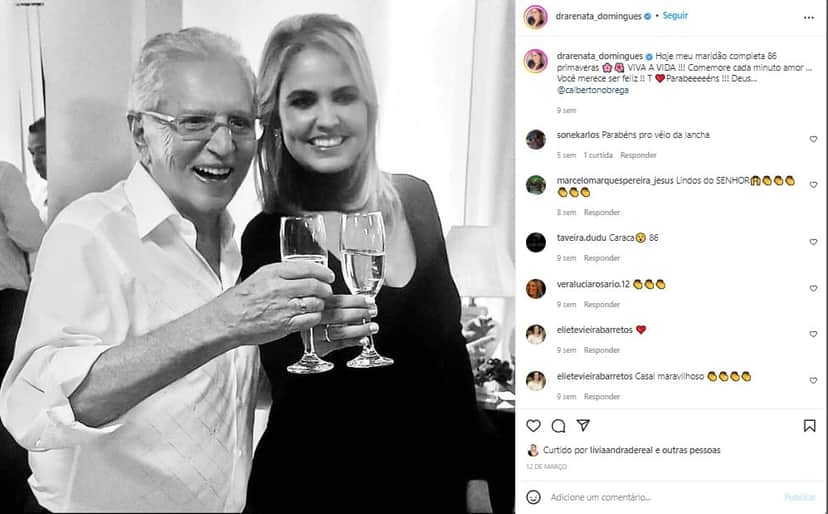 Carlos Alberto de Nóbrega foi homenageado pela esposa nas redes sociais Carlos Alberto de Nóbrega foi homenageado pela esposa nas redes sociais