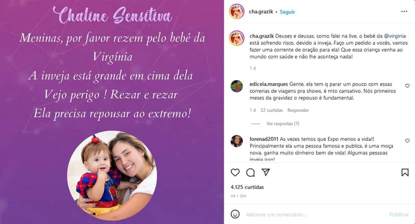 Publicação de Virginia Fonseca (Imagem: Reprodução) Publicação de Virginia Fonseca (Imagem: Reprodução)
