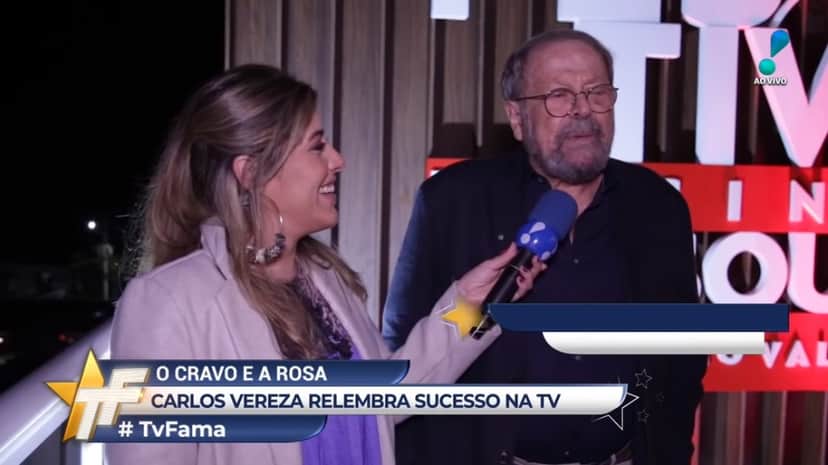 Carlos Vereza em entrevista ao TV Fama, da RedeTV! (Foto: Reprodução) Carlos Vereza em entrevista ao TV Fama, da RedeTV! (Foto: Reprodução)