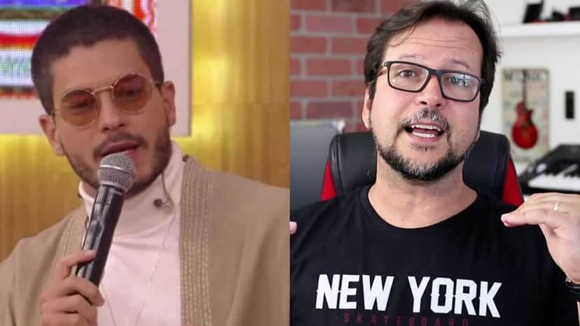Arthur Aguiar tem desempenho criticado por professor de canto (Foto: Reprodução/Montagem) Arthur Aguiar tem desempenho criticado por professor de canto (Foto: Reprodução/Montagem)