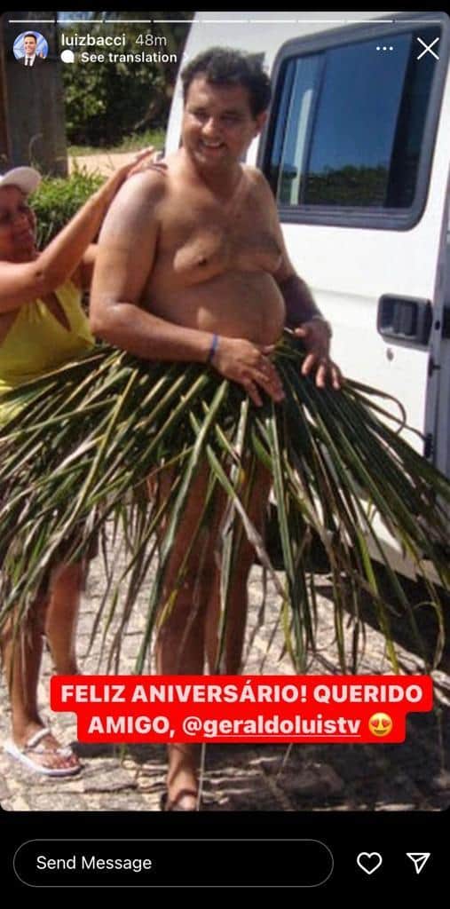 Geraldo Luís acabou sendo exposto por Luiz Bacci (Foto: Reprodução/Instagram) Geraldo Luís acabou sendo exposto por Luiz Bacci (Foto: Reprodução/Instagram)