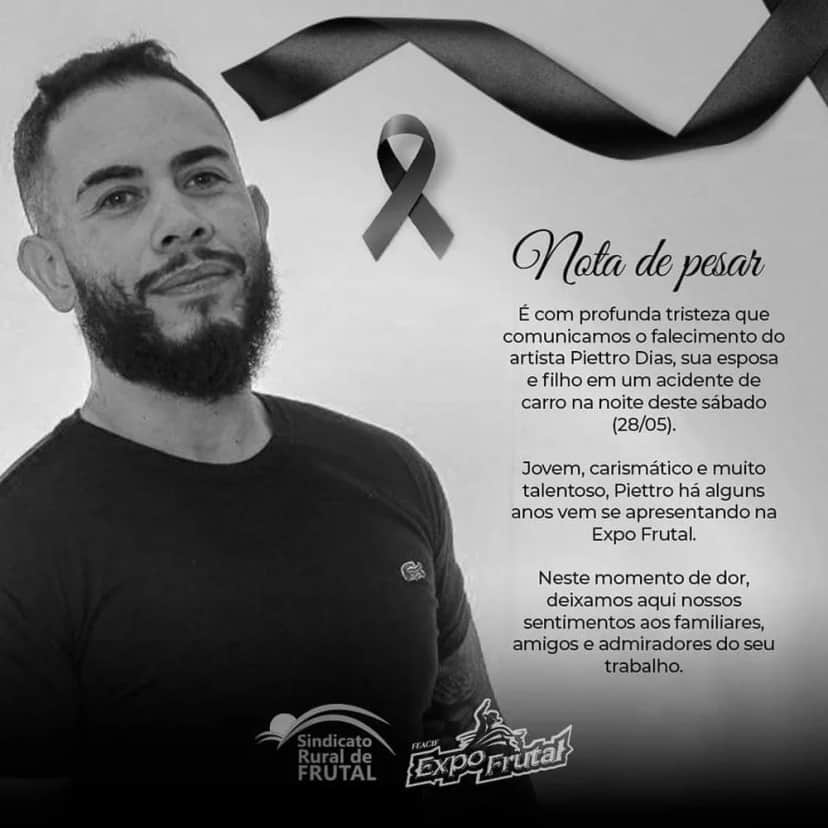 O cantor Piettro Dias faleceu O cantor Piettro Dias faleceu