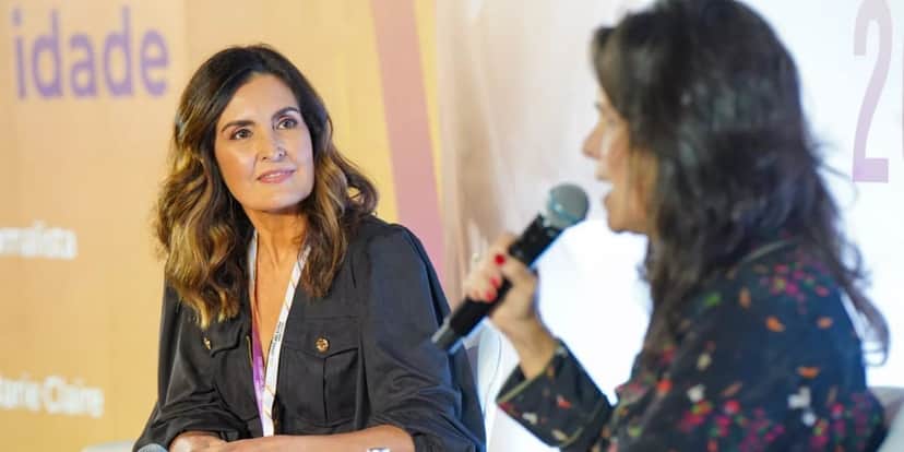 Fátima Bernardes conversou com a redatora-chefe Roberta Malta, da Marie Claire, no evento "Power Trip Summit" (Foto: Bléia Campos) Fátima Bernardes conversou com a redatora-chefe Roberta Malta, da Marie Claire, no evento "Power Trip Summit" (Foto: Bléia Campos)