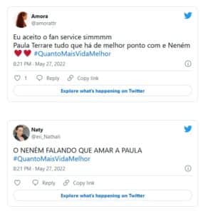 Web ficou empolgada com o final da novela "Quanto Mais Vida, Melhor!" (Foto: Reprodução / Twitter) Web ficou empolgada com o final da novela "Quanto Mais Vida, Melhor!" (Foto: Reprodução / Twitter)