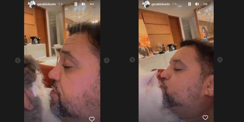 "Não vai contar para ninguém", Geraldo Luís surge aos beijos com gato e assume amor: "Eu gosto de você" "Não vai contar para ninguém", Geraldo Luís surge aos beijos com gato e assume amor: "Eu gosto de você"