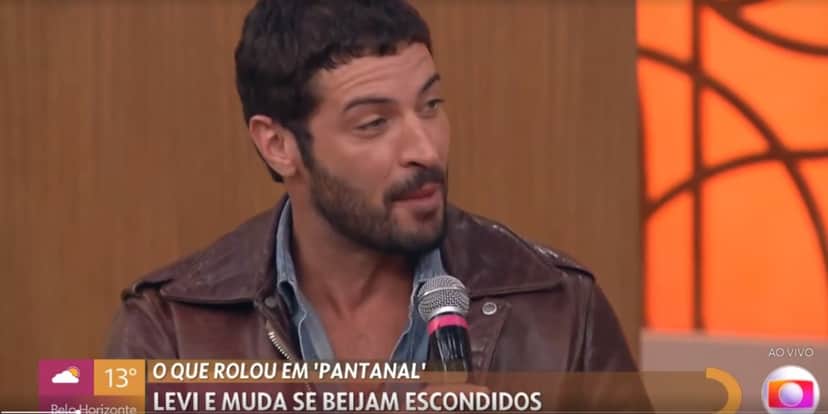 Leandro Lima falou sobre seu personagem em Pantanal no Encontro (Foto: Reprodução) Leandro Lima falou sobre seu personagem em Pantanal no Encontro (Foto: Reprodução)