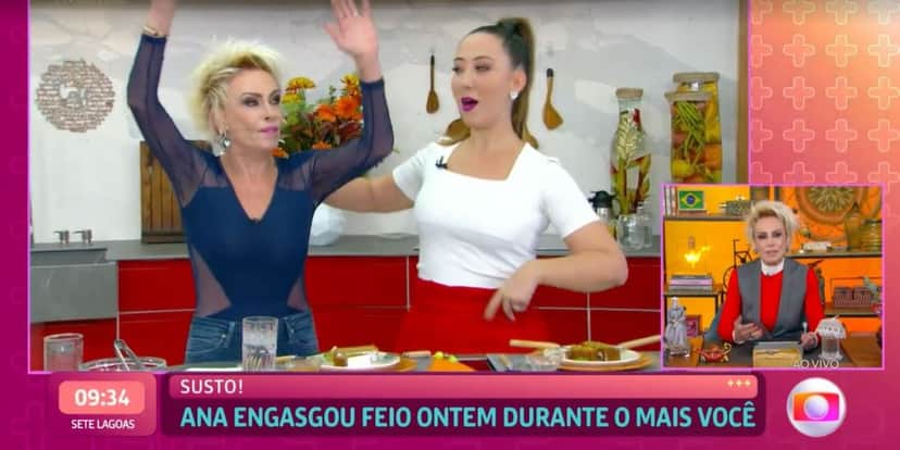 Ana Maria Braga repercutiu engasgo no "Mais Você" (Foto: Reprodução/TV Globo) Ana Maria Braga repercutiu engasgo no "Mais Você" (Foto: Reprodução/TV Globo)
