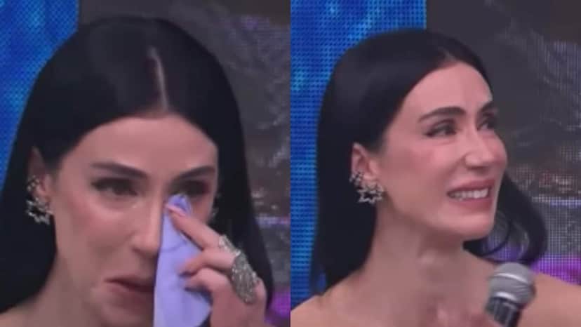 Michele Barros se emociona com depoimento do filho, Arthur, no Faustão na Band (Foto: Reprodução) Michele Barros se emociona com depoimento do filho, Arthur, no Faustão na Band (Foto: Reprodução)