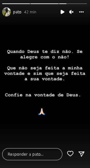 Pato fez textão nas redes sociais e chocou com recado (Foto: Reprodução/ Instagram) Pato fez textão nas redes sociais e chocou com recado (Foto: Reprodução/ Instagram)