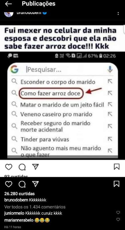 Bruno é casado com Marianne Rabelo (Foto: Reprodução/ Instagram) Bruno é casado com Marianne Rabelo (Foto: Reprodução/ Instagram)