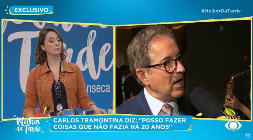 Carlos Tramontina concedeu uma entrevista para o Melhor da Tarde, da Band Carlos Tramontina concedeu uma entrevista para o Melhor da Tarde, da Band