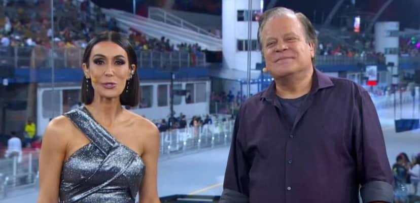Michelle Barros e Chico Pinheiro comandaram a última transmissão do carnaval paulista na Globo Michelle Barros e Chico Pinheiro comandaram a última transmissão do carnaval paulista na Globo