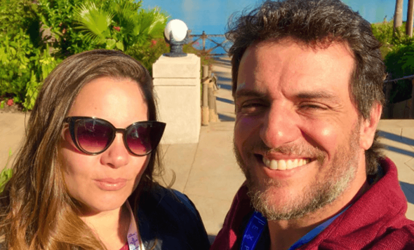 Um dos raros cliques de Rodrigo Lombardi e Betty Baumgarten (Foto: Reprodução/Instagram) Um dos raros cliques de Rodrigo Lombardi e Betty Baumgarten (Foto: Reprodução/Instagram)