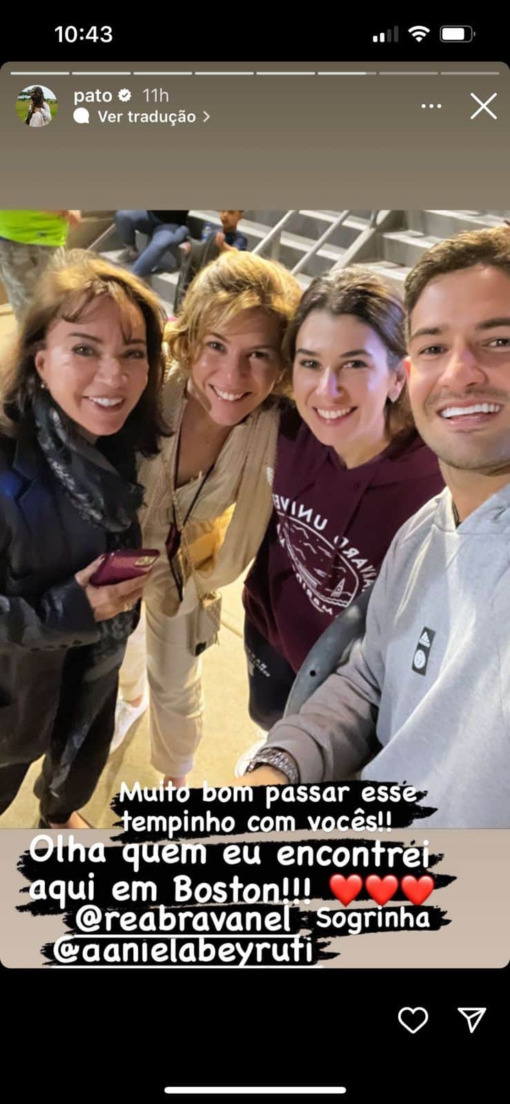 De acordo com jogador, apresentadora é uma grande inspiração De acordo com jogador, apresentadora é uma grande inspiração