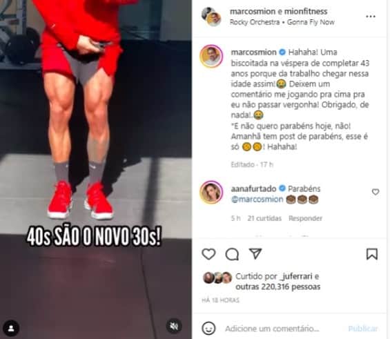 Post de Marcos Mion nas redes sociais (Foto: Reprodução/Instagram) Post de Marcos Mion nas redes sociais (Foto: Reprodução/Instagram)