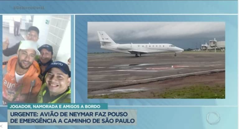 Record repercutiu o pouso forçado do avião de Neymar em Roraima Record repercutiu o pouso forçado do avião de Neymar em Roraima
