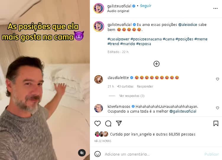 Adriane Galisteu foi exposta pelo marido em vídeo íntimo (Foto: Reprodução/ Instagram) Adriane Galisteu foi exposta pelo marido em vídeo íntimo (Foto: Reprodução/ Instagram)