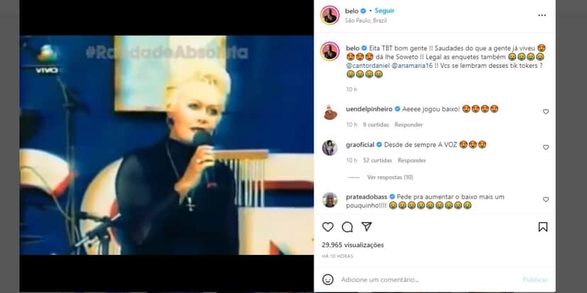 "Saudades do que a gente já viveu", Belo expõe passado com Ana Maria e Gracyanne se envolve: "Desde sempre" "Saudades do que a gente já viveu", Belo expõe passado com Ana Maria e Gracyanne se envolve: "Desde sempre"