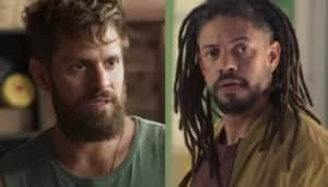 Ao ver Anita (Taís Araújo), sósia de Clarice (Taís Araújo), Samuel (Alejandro Claveaux) ficou fascinado em Cara e Coragem (Foto: Reprodução / Globo) Ao ver Anita (Taís Araújo), sósia de Clarice (Taís Araújo), Samuel (Alejandro Claveaux) ficou fascinado em Cara e Coragem (Foto: Reprodução / Globo)