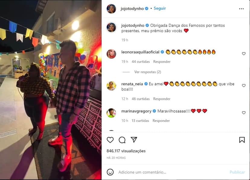 Publicação de Jojo Todynho no Instagram - Foto: Reprodução Publicação de Jojo Todynho no Instagram - Foto: Reprodução