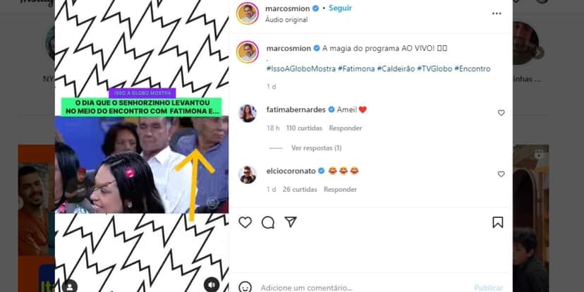 Marcos Mion expõe situação constrangedora envolvendo Fátima Bernardes e confirma: "Todo mundo percebeu" Marcos Mion expõe situação constrangedora envolvendo Fátima Bernardes e confirma: "Todo mundo percebeu"