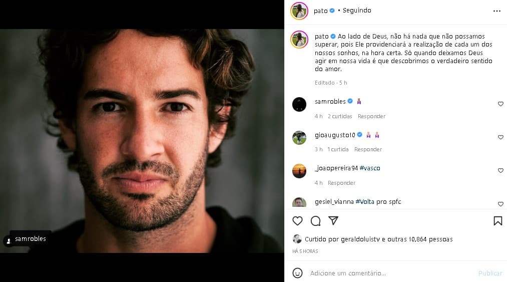 Alexandre Pato fez desabafo (Foto: Reprodução/ Instagram) Alexandre Pato fez desabafo (Foto: Reprodução/ Instagram)