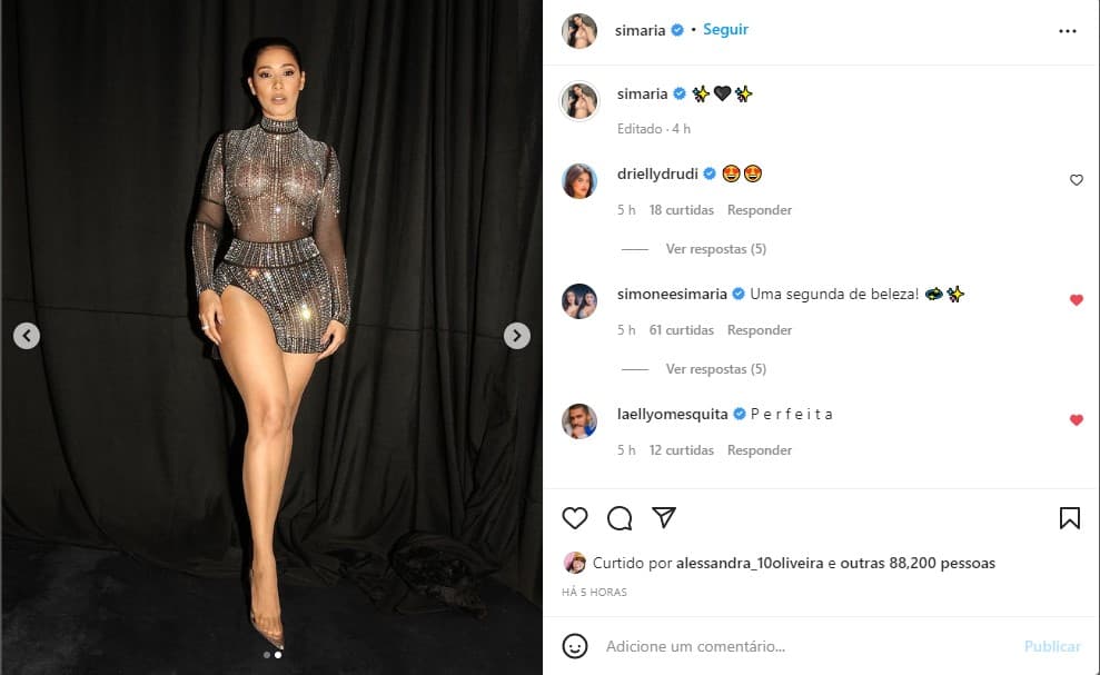 Simaria escandaliza e mostra demais com look transparente - Foto: Reprodução Simaria escandaliza e mostra demais com look transparente - Foto: Reprodução