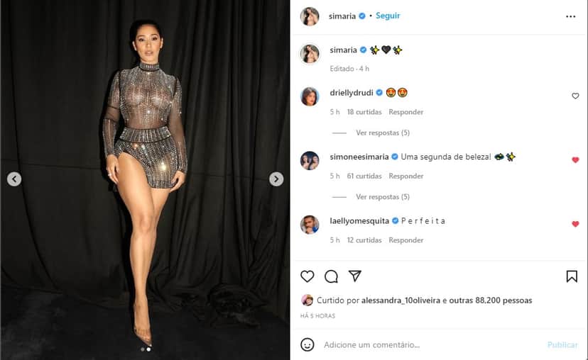 Simaria escandaliza e mostra demais com look transparente - Foto: Reprodução Simaria escandaliza e mostra demais com look transparente - Foto: Reprodução