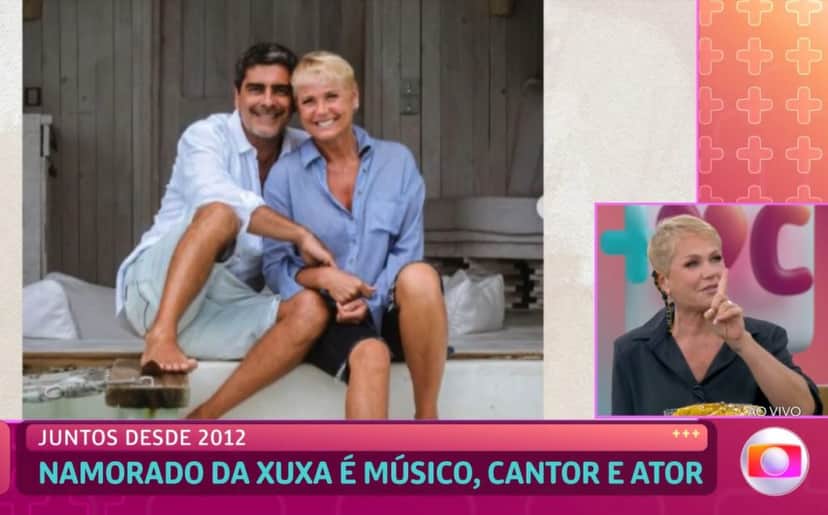 Xuxa se declarou para Junno em entrevista para Ana Maria Braga- Foto: Reprodução/Globo Xuxa se declarou para Junno em entrevista para Ana Maria Braga- Foto: Reprodução/Globo