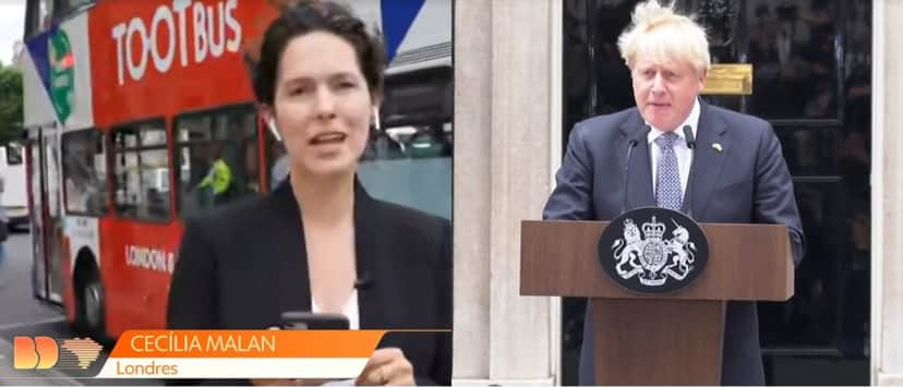 Cecília Malan entrou ao vivo na Globo para noticiar a renúncia de Boris Johnson Cecília Malan entrou ao vivo na Globo para noticiar a renúncia de Boris Johnson
