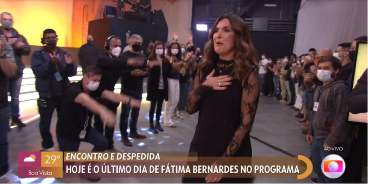 Fátima Bernardes se emocionou muito em sua despedida do "Encontro" (Foto: Reprodução/TV Globo) Fátima Bernardes se emocionou muito em sua despedida do "Encontro" (Foto: Reprodução/TV Globo)