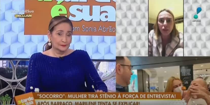Sonia Abrão se revoltou com Marilene Saade, esposa de Stênio Garcia (Foto: Reprodução/RedeTV!) Sonia Abrão se revoltou com Marilene Saade, esposa de Stênio Garcia (Foto: Reprodução/RedeTV!)