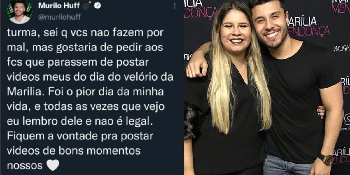 Cantor Murilo Huff pediu que sua relação com Marília ser lembrada seja lembrada só por momentos bons - Reprodução Cantor Murilo Huff pediu que sua relação com Marília ser lembrada seja lembrada só por momentos bons - Reprodução