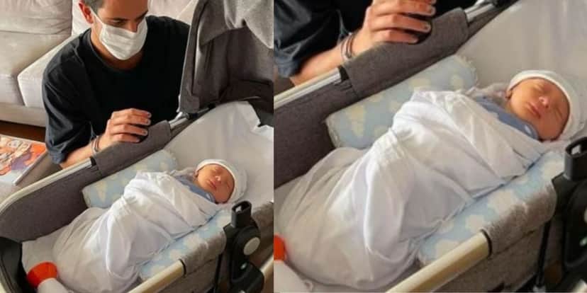 Enzo Celulari, filho da atriz Claudia Raia mostrou o pequeno recém-nascido - Reprodução Instagram Enzo Celulari, filho da atriz Claudia Raia mostrou o pequeno recém-nascido - Reprodução Instagram