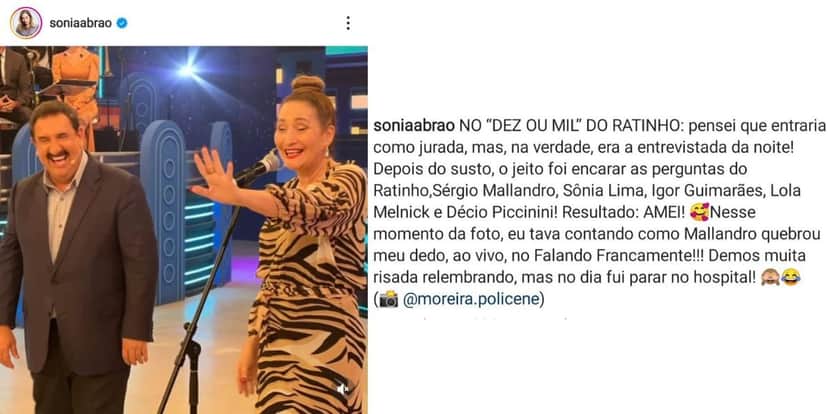 Sonia Abrão fala sobre participação no 'Programa do Ratinho' (Foto: Instagram) Sonia Abrão fala sobre participação no 'Programa do Ratinho' (Foto: Instagram)